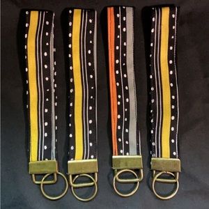 Handmade Fall Stripe Keychain